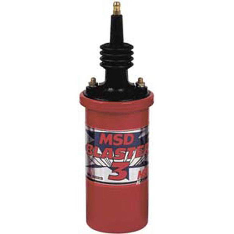 MSD Red Blaster 3 Coil With Power Tower Male Plug Terminal Hardin Marine