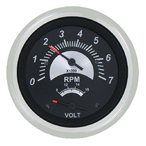 Black Sterling Gas Engine Tach/Hour Meter, 7000 RPM