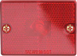 Square Stud Mount Clearance Marker Light, Red