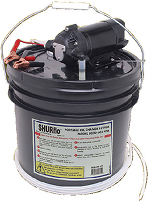 SHURFLO 1.5 GPM Oil Change/Winterizing System 12VDC (Includes 8' Cable With Battery Clips, Hose Kit, and 3.5 Gallon Container)