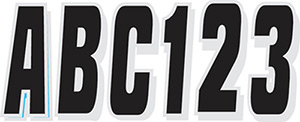 Hardline Series 320 Registration Kit, Solid Color Block Font With Drop Shadow (Includes 4 Sets of 3" A-Z, 0-9)"