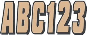 Hardline Series 320 Registration Kit, Solid Color Block Font With Drop Shadow (Includes 4 Sets of 3" A-Z, 0-9)"