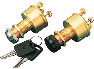 Brass 3-Position Key Switch