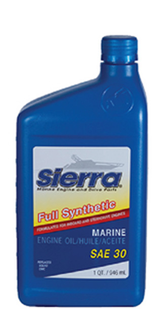 30 Wt. Full Synthetic 4-Cycle Marine Engine Oil, Qt.