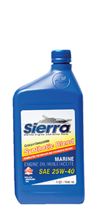 Synthetic Blend 4-Cycle Inboard-Sterndrive Engine Oil, 25W-40 FC-W, Qt.