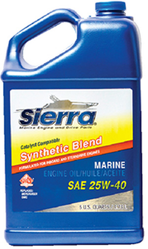 Synthetic Blend 4-Cycle Inboard-Sterndrive Engine Oil, 25W40 FCW, 5 Qt.