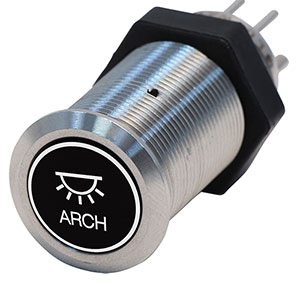 Bluewater 19mm Switch with Arch Lights Laser Logo, On / Off Function