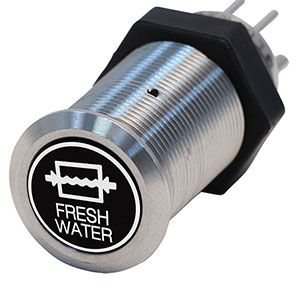 Bluewater 19mm Switch with Fresh Water Laser Logo, On / Off Function