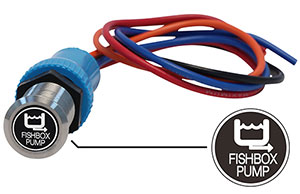 Bluewater 19mm Switch and 12 Inch Harness with Fish Box Pump Laser Logo, On / Off Function