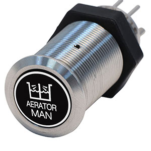 Bluewater 19mm Switch with Aerator Man Laser Logo, On / Off Function