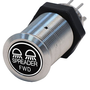 Bluewater 19mm Switch with Spreader FWD Laser Logo, On / Off Function