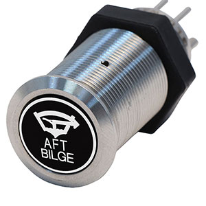 Bluewater 19mm Switch with Aft Bilge Laser Logo, On / Off Function