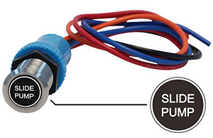 Bluewater 19mm Switch and 12 Inch Harness with Slide Pump Laser Logo, On / Off Function