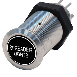 Bluewater 19mm Switch with Spreader Lights Laser Logo, On / Off Function