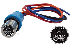 Bluewater 19mm Switch and 12 Inch Harness with Under Water Lights Laser Logo, On / Off Function