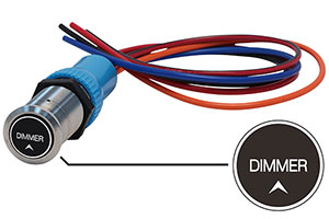 Bluewater 22mm Switch and 36 Inch Harness with Dimmer Up Laser Logo, Momentary On / Off Function