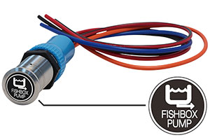 Bluewater 22mm Switch and 36 Inch Harness with Fish Box Pump Laser Logo, On / Off Function