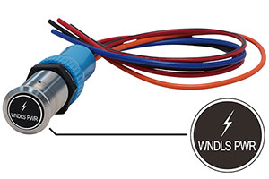 Bluewater 22mm Adjustable Breaker Switch and 12 Inch Harness with WNDLS Power Laser Logo, On / Off Function