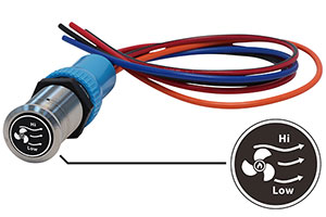 Bluewater 22mm Switch and 12 Inch Harness with FAN Hi/Low Laser Logo, On / On / Off Function