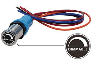 Bluewater 22mm Switch and 12 Inch Harness with Dimmable Laser Logo, Dimmer Function