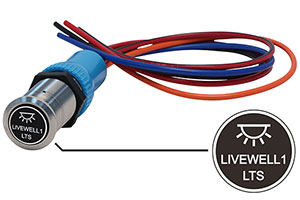 Bluewater 22mm Switch and 12 Inch Harness with Livewell 1 Lights Laser Logo, On / Off Function