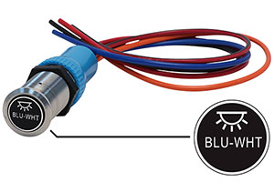 Bluewater 22mm Adjustable Breaker Switch and 36 Inch Harness with Blue-White Light Laser Logo, On / Off Function