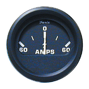 Faria Euro Black 2" Ammeter Gauge (60-0-60)"