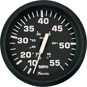 Faria Euro Black 4" Gauge - 4000 RPM Tachometer (Diesel) (Mechanical Takeoff & Var Ratio Alt)"