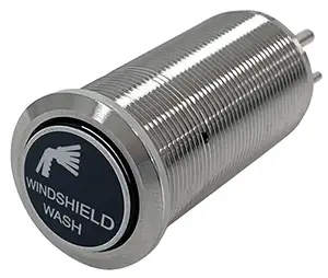 Bluewater 22mm Switch with Windshield Wash Laser Logo, On / Off Function