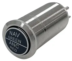 Bluewater 22mm Switch with Nav / Anch – Green / Red Laser Logo, NAV / ANCH Function