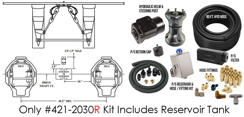 Hardin Marine - Full Hydraulic TRS 2 Drives 2 Rams Power Steering With ...