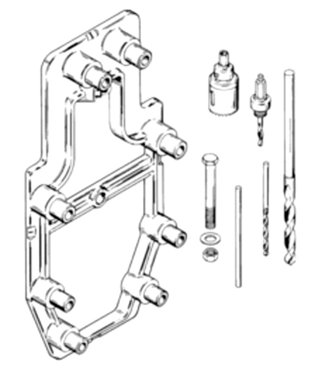 Transom Cutout and Drill Fixture 91-43693A2