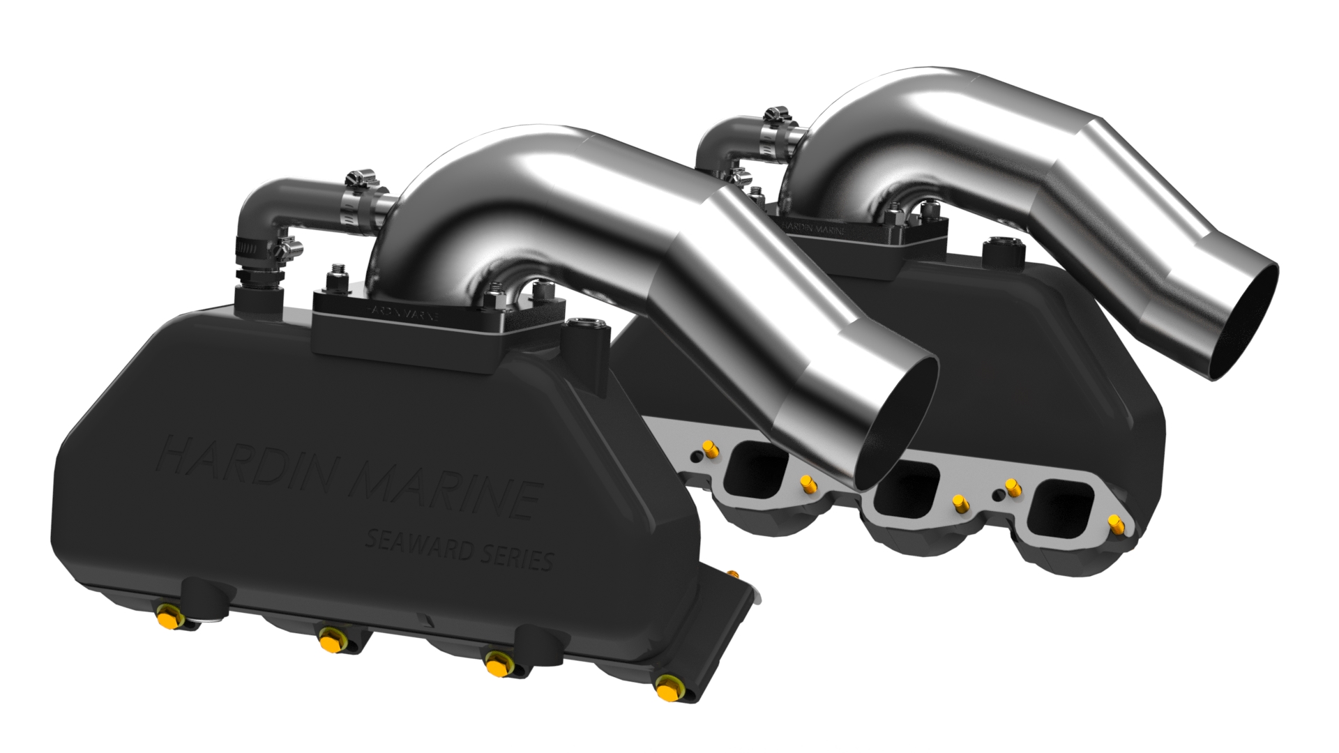 Hardin Marine Seaward Series Low Exit Big Block Chevrolet Exhaust System