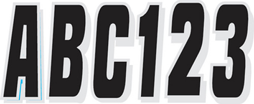 Hardline Series 320 Registration Kit, Solid Color Block Font With Drop Shadow (Includes 4 Sets of 3" A-Z, 0-9)"