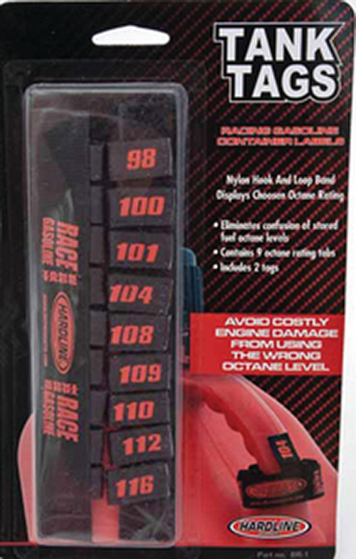 Hardline Tank Tags Octane Fuel Band Labels