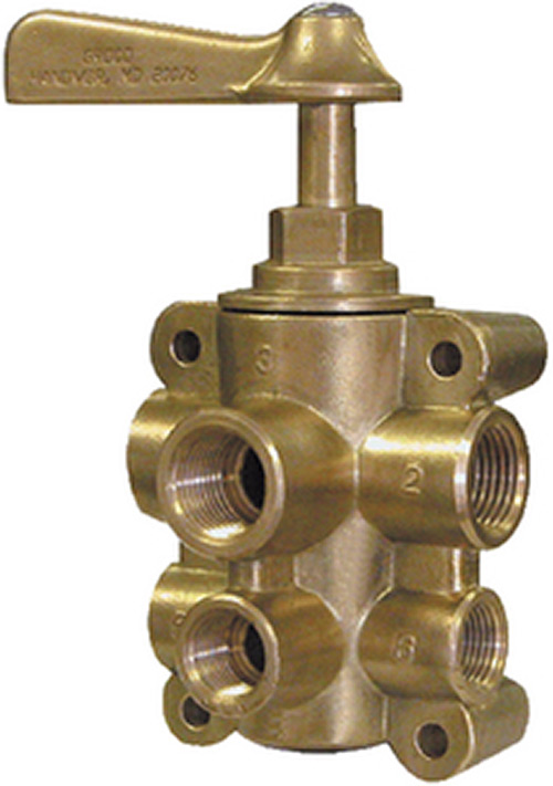 Groco 6-Port Fuel Valve 1/2" Supply"