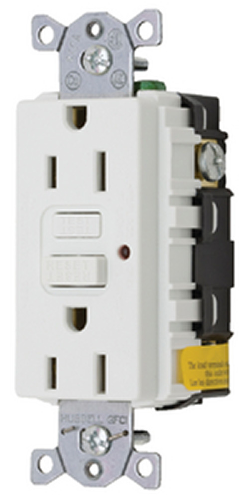 Gfci Duplex Receptacle W/Cover Plate, White