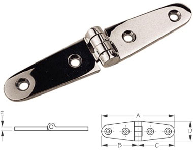 Strap Hinges Ss 4-1/8" 2pk