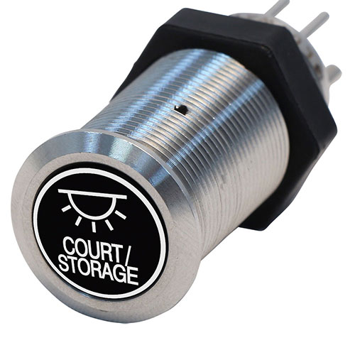 Bluewater 19mm Switch with Court Storage Lights Laser Logo, On / Off Function