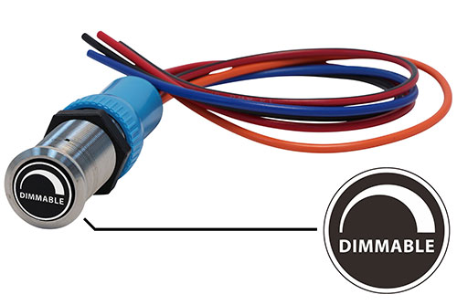 Bluewater 22mm Switch and 36 Inch Harness with Dimmable Laser Logo, Dimmer Function