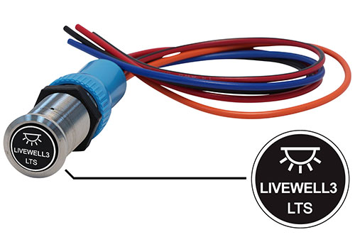 Bluewater 22mm Switch and 36 Inch Harness with Livewell 3 Lights Laser Logo, On / Off Function