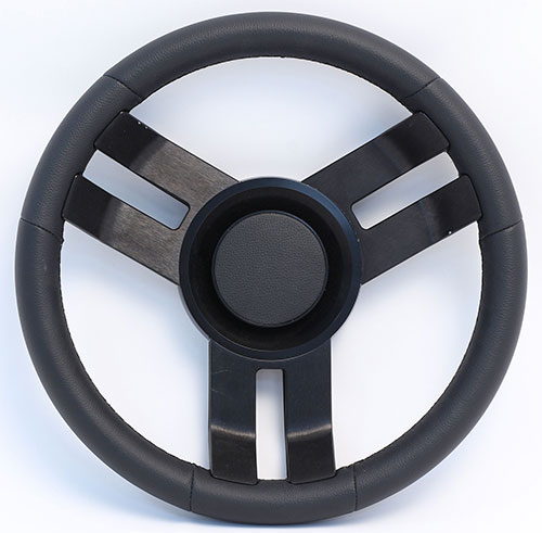 13.8" Black Isotta "The Ox" Steering Wheel - Flawed