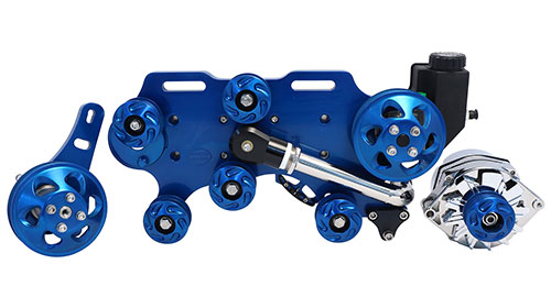 Supercharger / Whipple 3.8L Wet Sump Serpentine Drive Kit - Blue Powdercoat