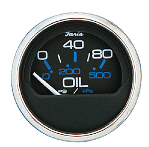 Faria Chesapeake SS 2" Oil Pressure Gauge 80 PSI"