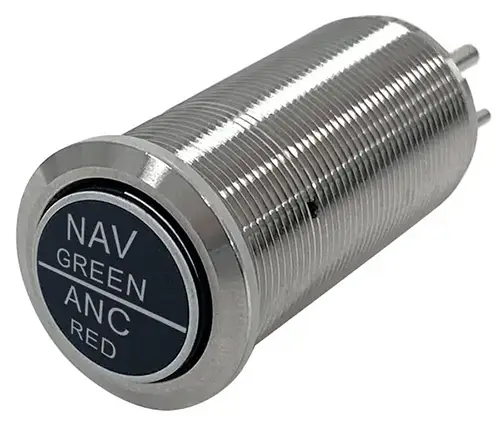 Bluewater 22mm Adjustable Breaker Switch with Nav / Anch – Green / Red Laser Logo, NAV / ANCH Function