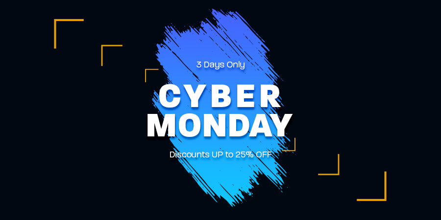 Our 3 Day Cyber Monday Sale Starts Now! Up to 25% off!